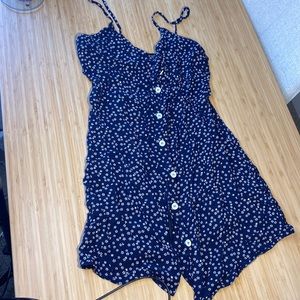 Forever 21 navy button up dress